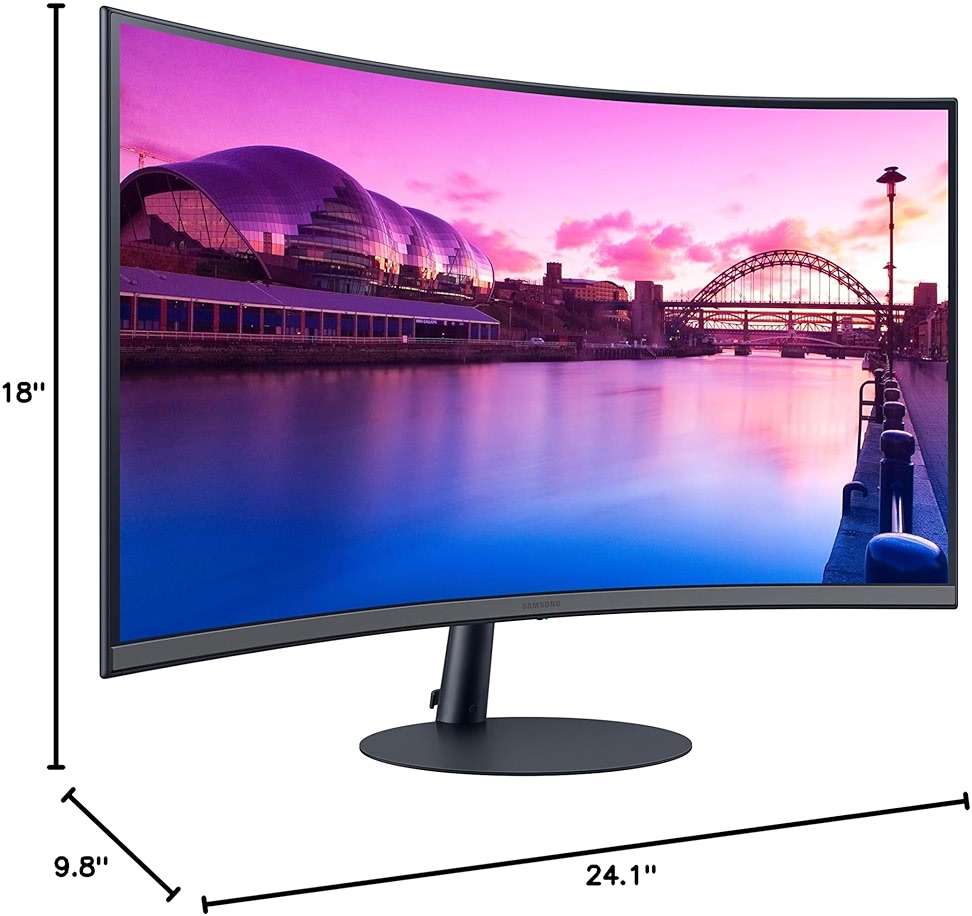 SAMSUNG 27-Inch S39C Series FHD Curved Gaming Monitor, 75Hz, AMD FreeSync, Game Mode, Advanced Eye Comfort, Frameless Display, Built in Speakers, Slim Metal Stand, LS27C392EANXGO, Black - Image 10
