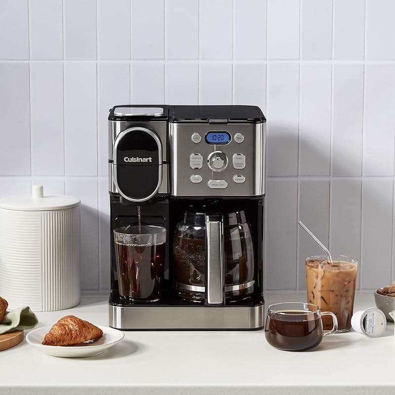 Cuisinart 12-Cup Coffee Maker, Single-Serve Brewer Glass Carafe, Automatic Hot & Iced Coffee Machine, Brew Strength Control and Pause, SS-16, Stainless Steel - Image 2