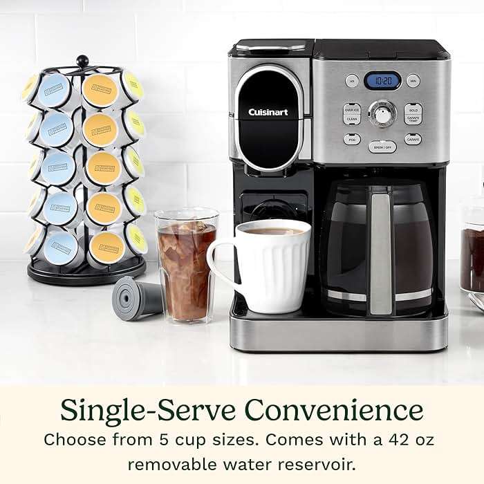 Cuisinart 12-Cup Coffee Maker, Single-Serve Brewer Glass Carafe, Automatic Hot & Iced Coffee Machine, Brew Strength Control and Pause, SS-16, Stainless Steel - Image 4