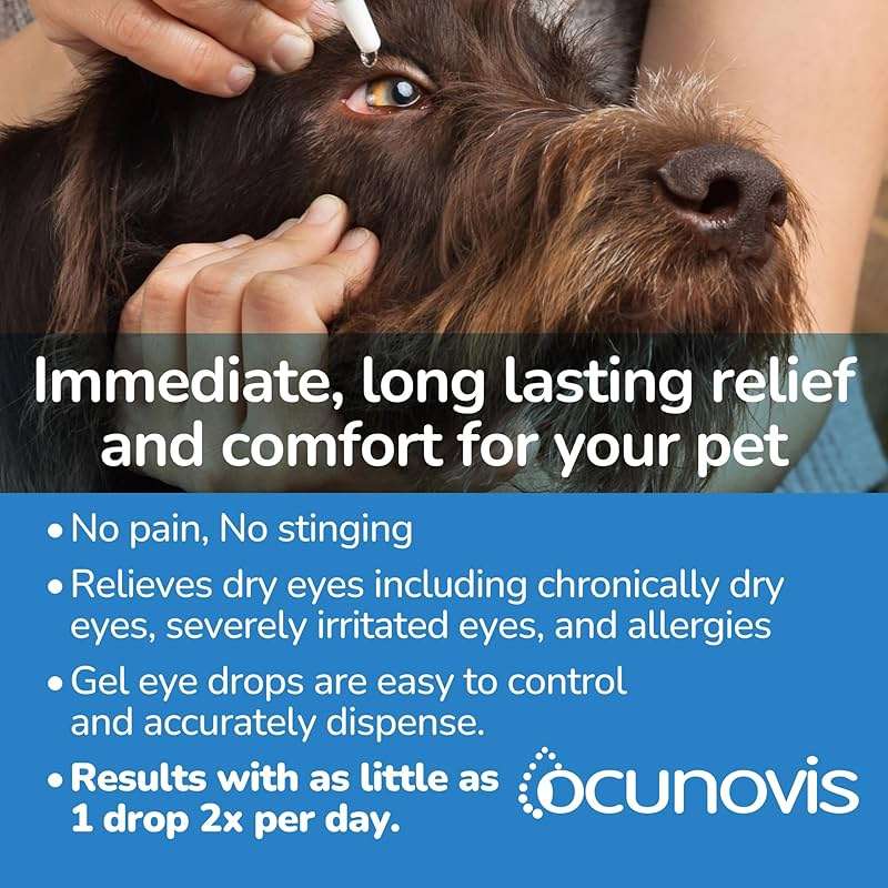 Sentrx Ocunovis Gel Eye Drops for Dogs & Cats, Eye Lube for Dogs Allergy Relief Lubricant, Dogs with Dry Eyes, Artificial Tears, 10 ml - Image 4