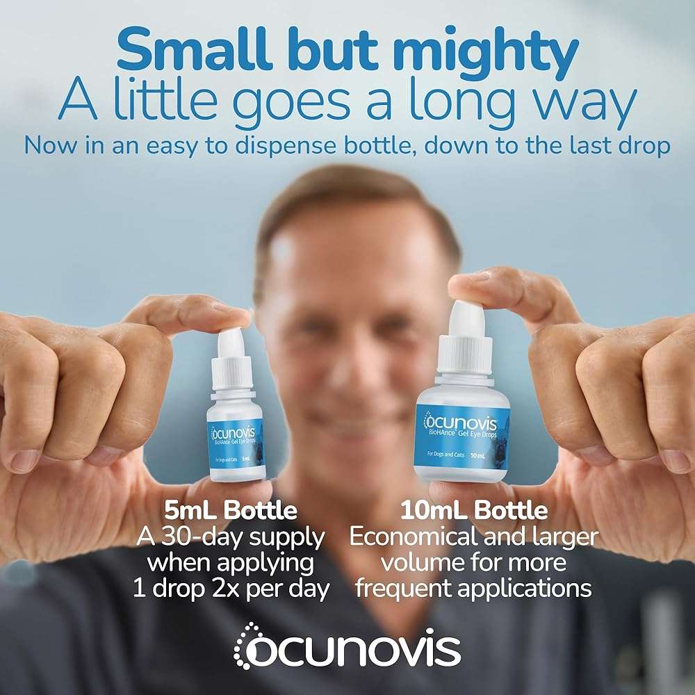 Sentrx Ocunovis Gel Eye Drops for Dogs & Cats, Eye Lube for Dogs Allergy Relief Lubricant, Dogs with Dry Eyes, Artificial Tears, 10 ml - Image 6