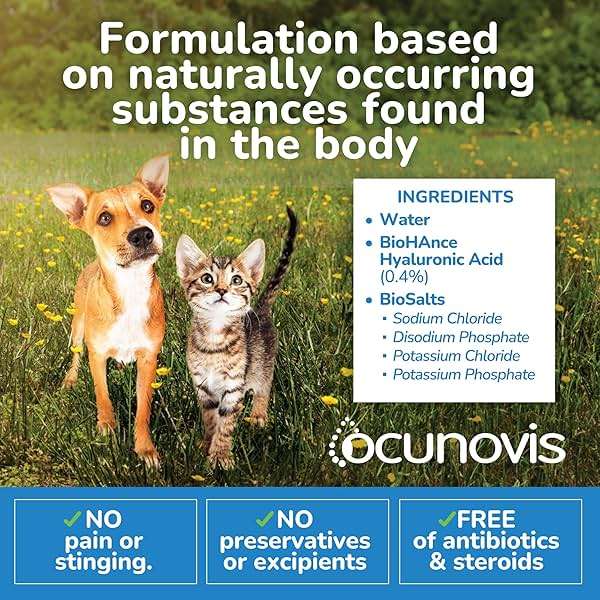 Sentrx Ocunovis Gel Eye Drops for Dogs & Cats, Eye Lube for Dogs Allergy Relief Lubricant, Dogs with Dry Eyes, Artificial Tears, 10 ml - Image 8