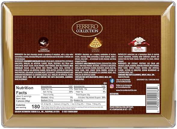 Ferrero Collection Gourmet Gift Box, 16 Assorted Chocolates with Dark Chocolate, Coconut, and Milk Chocolate, 6.1 oz - Image 6