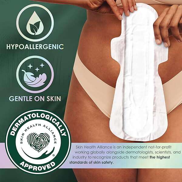 L. Extra Long Maxi Pads for Women, Overnight Absorbency, Organic Cotton Top Layer, Unscented Pads with Wings, 56 Count (2 Packs of 28) - Image 7