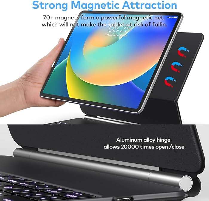 Keyboard Case for iPad Air 11-inch (M4 2026/M3 2025/M2 2024) & iPad Pro 11 inch(1st/2nd/3rd/4th Generation)–Magic-Style Magnetic Keyboard Case with Multi-Touch Trackpad for 10.9” iPad Air 4th/5th Gen. - Image 5