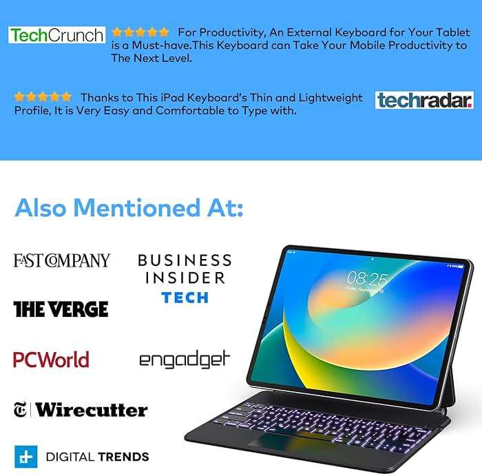 Keyboard Case for iPad Air 11-inch (M4 2026/M3 2025/M2 2024) & iPad Pro 11 inch(1st/2nd/3rd/4th Generation)–Magic-Style Magnetic Keyboard Case with Multi-Touch Trackpad for 10.9” iPad Air 4th/5th Gen. - Image 6