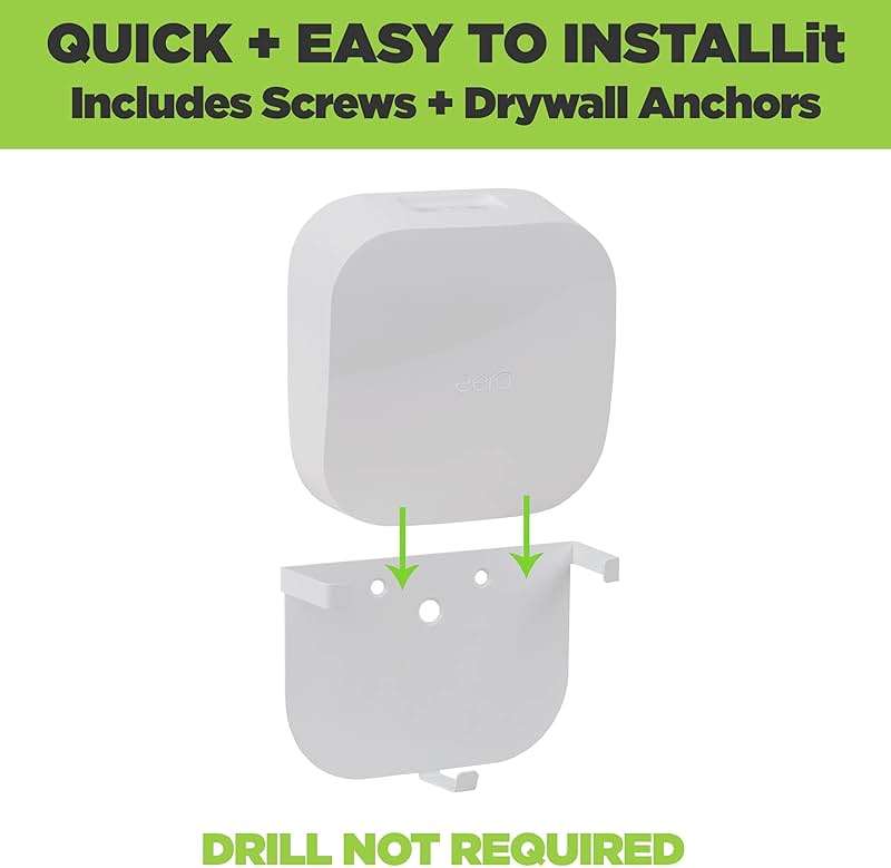 HIDEit Mounts EPro 6E Wall Mount for Eero Pro 6E Mesh Wi-Fi Router - American Company - Steel Wall Mount Compatible with Eero Pro 6E - Not Compatible with Eero Pro or Eero Pro 6 - Image 5