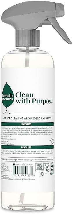 Seventh Generation All Purpose Cleaning Spray Surface Cleaner Lemon Chamomile scent Cuts Grease 23 oz, Pack of 4 - Image 2