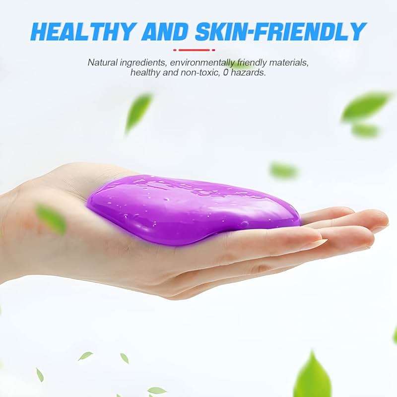 Moly Magnolia Cleaning Gel for Car, Auto Detailing Tools Car Interior Cleaner Putty, Dust Cleaning Mud Removal, Putty Cleaning Keyboard Cleaner for PC Laptop Keyboard Tablet Air Vents Camera (Purple) - Image 2