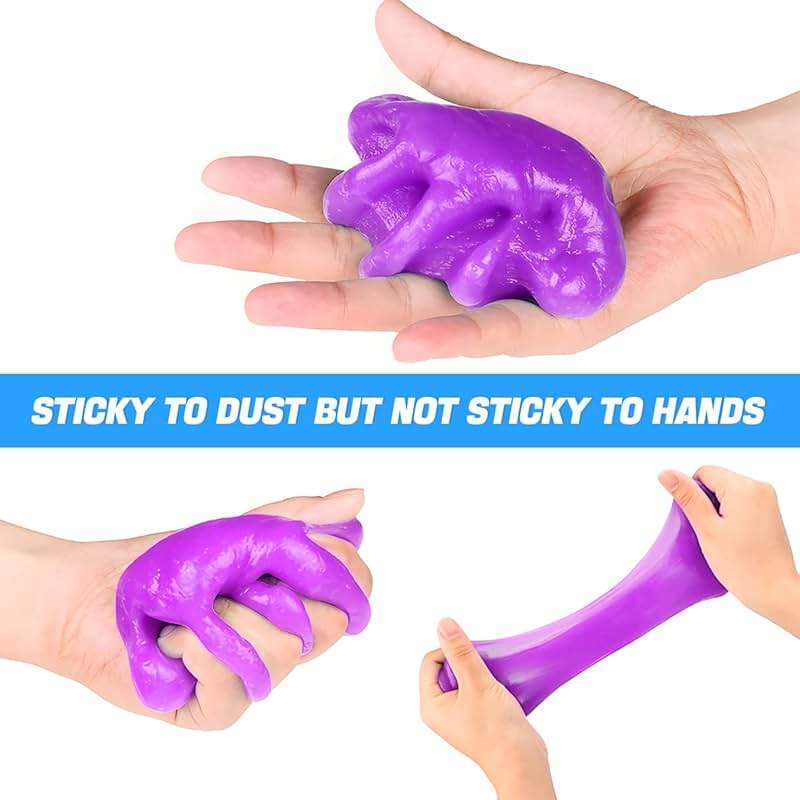 Moly Magnolia Cleaning Gel for Car, Auto Detailing Tools Car Interior Cleaner Putty, Dust Cleaning Mud Removal, Putty Cleaning Keyboard Cleaner for PC Laptop Keyboard Tablet Air Vents Camera (Purple) - Image 4