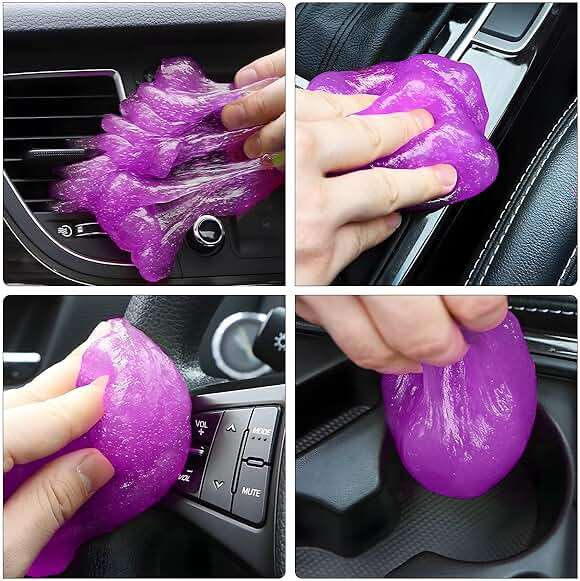Moly Magnolia Cleaning Gel for Car, Auto Detailing Tools Car Interior Cleaner Putty, Dust Cleaning Mud Removal, Putty Cleaning Keyboard Cleaner for PC Laptop Keyboard Tablet Air Vents Camera (Purple) - Image 6