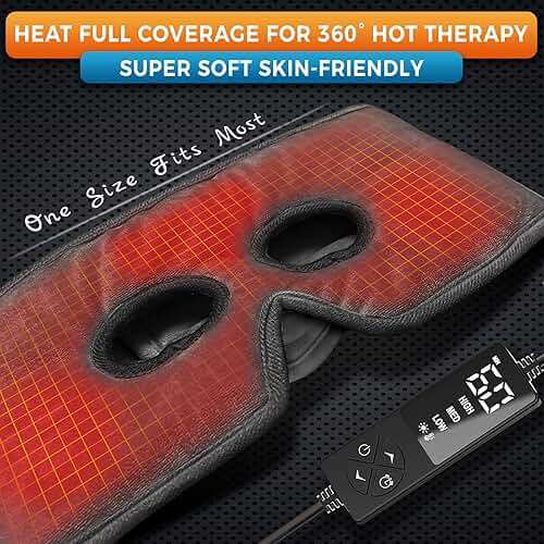 sticro Sinus Relief Mask Moist Heat with 3 Temp Settings, Ex-Large Headache Mask Electric Face Heating Pad for Sinus Pressure Relief, Migraine, Tension Headache Relief - Image 4