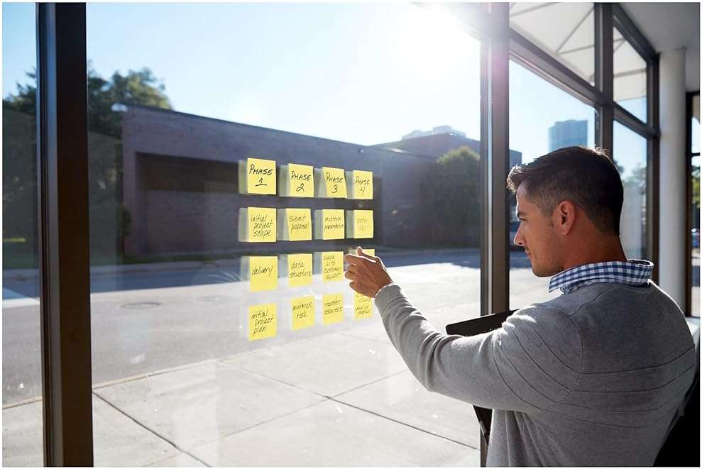 Post-it 100% Recycled Paper Super Sticky Notes, Canary Yellow, 3 in. x 3 in., 5 Sticky Note Pads, 70 Sheets per Pad, Back to School Supplies and Office Products - Image 13
