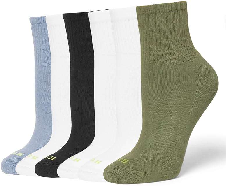 HUE Women's Mini Crew Sock 6-pack - Image 1