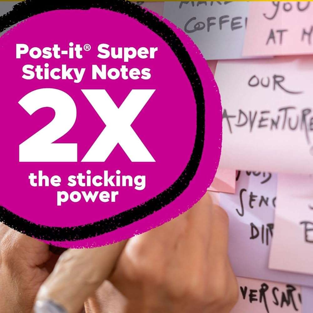 Post-it Super Sticky 100% Recycled Pop-up Notes, 3 in. x 3 in., 70 Sheets, 6 Pads, Wanderlust Collection, Back to School Supplies and Office Products - Image 4