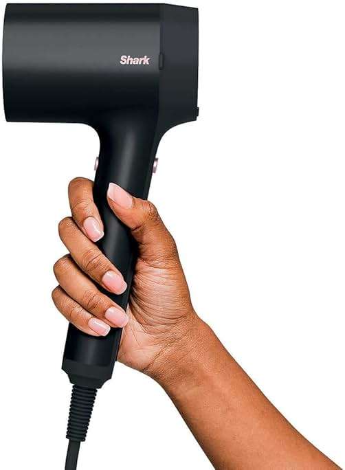 SHARK HD125CO Hair Blow Dryer HyperAIR Fast-Drying with IQ 2-in-1 Concentrator, IQ Styling Brush & IQ Curl-Defining Diffuser Attachments, Black (Renewed), 1.0 Count - Image 2