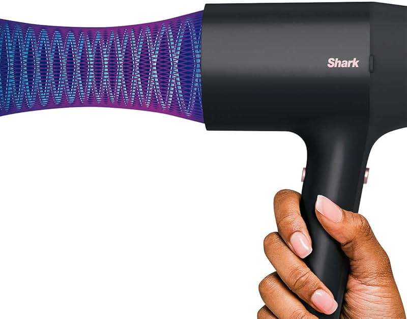 SHARK HD125CO Hair Blow Dryer HyperAIR Fast-Drying with IQ 2-in-1 Concentrator, IQ Styling Brush & IQ Curl-Defining Diffuser Attachments, Black (Renewed), 1.0 Count - Image 4