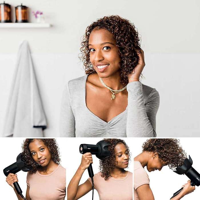 SHARK HD125CO Hair Blow Dryer HyperAIR Fast-Drying with IQ 2-in-1 Concentrator, IQ Styling Brush & IQ Curl-Defining Diffuser Attachments, Black (Renewed), 1.0 Count - Image 7
