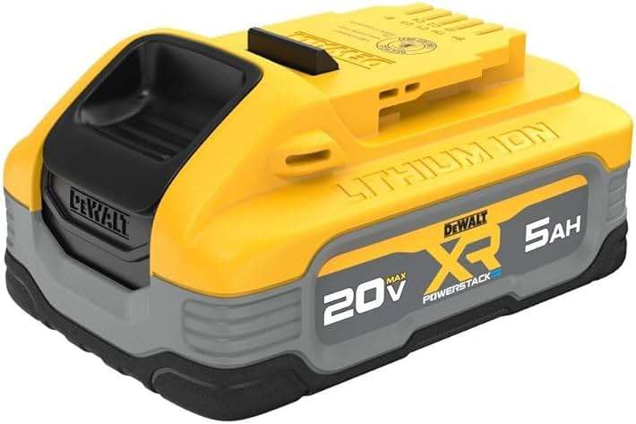 DEWALT 20V MAX Battery POWERSTACK, More Power More Compact, Rechargeable, 5Ah Lithium Ion Authentic DEWALT Battery (DCBP520) - Image 1