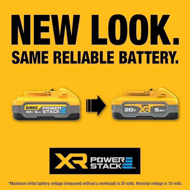 DEWALT 20V MAX Battery POWERSTACK, More Power More Compact, Rechargeable, 5Ah Lithium Ion Authentic DEWALT Battery (DCBP520) - Image 3