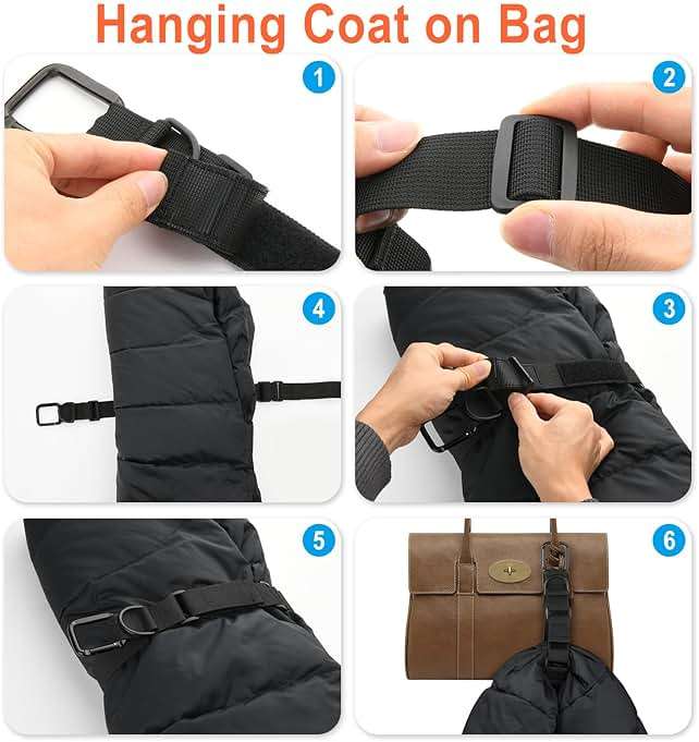 Cosmos 2 Pcs Add a Bag Strap Jacket Gripper Carry-on Baggage Straps Suitcase Belts Adjustable Extra Luggage Bag Straps for Travel Accessories - Image 5