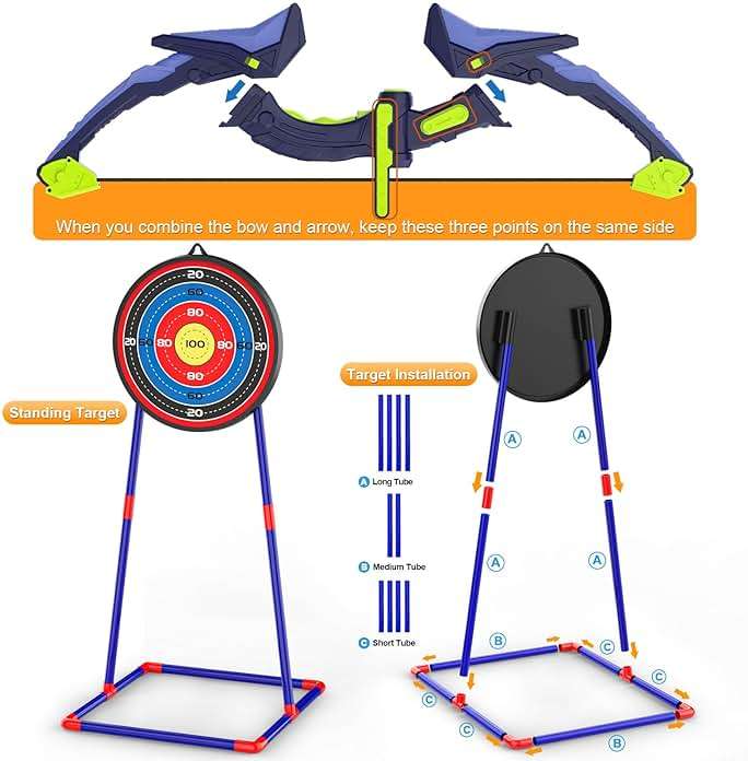 2 Pack Bow and Arrow Set for Kids, Light Up Archery Set with 14 Suction Cup Arrows, Archery Targets Outdoor Games for Kids Ages 4-8 8-12, Birthday Gifts Toys for 5 6 7 8 9 10 11 12 Year Old Boys Girls - Image 6