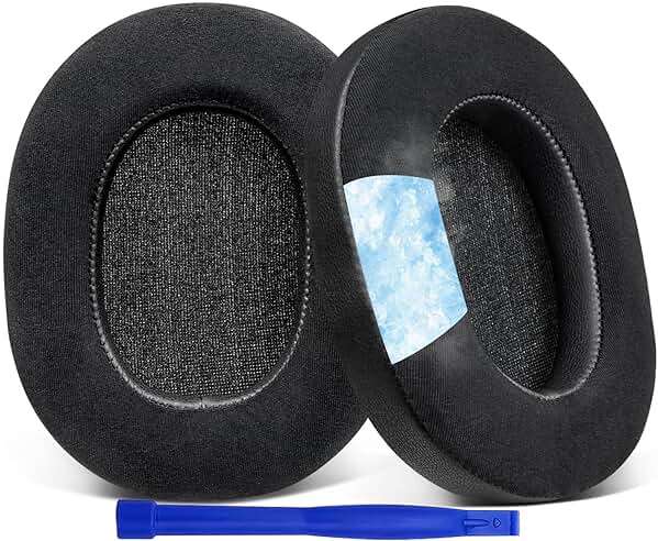SOULWIT Cooling Earpads for Sony WH-1000XM5 Noise Canceling Headphones, High-Density Noise Isolation Foam, Added Thickness - Black - Image 1