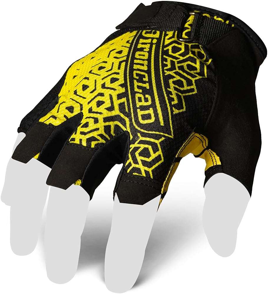 Ironclad Gaming Gloves, Half Finger Coverage, Precision Fit, Performance Silicone Grip, Moisture Wicking Construction, 1 Pair - Image 1