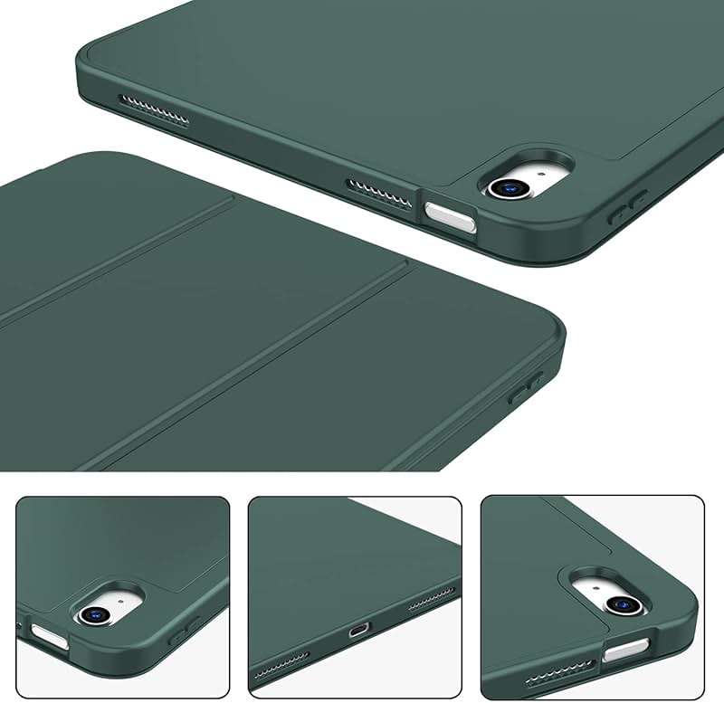 ZryXal iPad (A16) Case/iPad 10th Generation Case [11-Inch 2025/10.9 Inch 2022] with Pencil Holder, Smart Cover with Soft TPU Back [Support Auto Wake/Sleep] (New Midnight Green) - Image 7