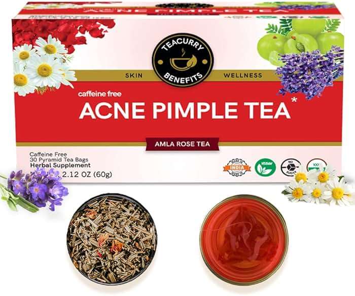 TEACURRY Acne Pimple Tea (30 Tea Bags) - Helps in Pimples, Cysts, Pustules & Nodules - Image 1