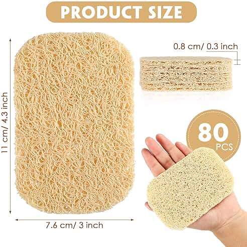 Soap Savers Pads Draining Lift Pad Bar Dish Soap Saver Holder Accessories Draining Mat for Shower Kitchen Bathroom Travel Hotel Cleaning(Beige,80 Pcs) - Image 3