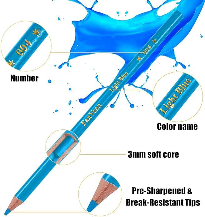 FanVean Colored Pencils 50 count Color Pencil for adult Coloring Books Color Pencils Set Ideal for Drawing Blending Shading,Gift for Mothers Adults Beginners - Image 4