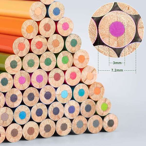 FanVean Colored Pencils 50 count Color Pencil for adult Coloring Books Color Pencils Set Ideal for Drawing Blending Shading,Gift for Mothers Adults Beginners - Image 5