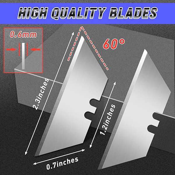 JETMORE 4 Pack Folding Utility Knife Box Cutter Mat Cutter with 10 Mat Cutter Blades Cutters for Mat Board Cardboard Home Office Warehouse Durable Razor Knife Box Opener with Clip Navajas de Trabajo - Image 6