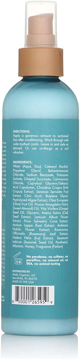 Mielle Organics Sea Moss Anti-Shedding Leave In Conditioner for Curly Hair - Moisturizing Leave In Treatment Spray to Detangle, Style and Refresh Curls (8 Oz) - Image 6