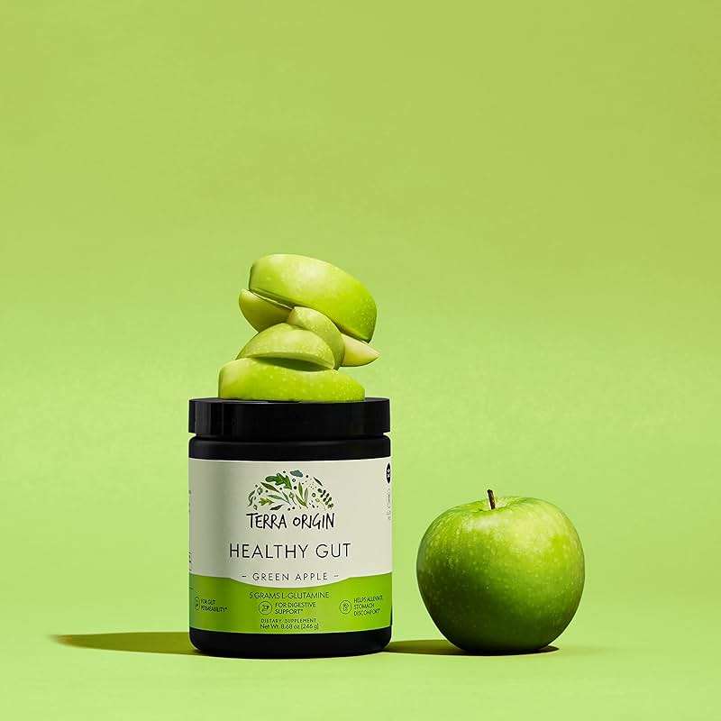 Healthy Gut Green Apple | 30-Servings with L-Glutamine, Zinc, Glucosamine, Slippery Elm Bark, Marshmallow Root and More! - Image 6