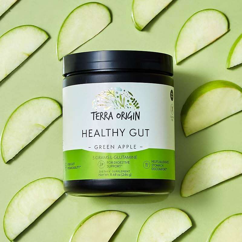 Healthy Gut Green Apple | 30-Servings with L-Glutamine, Zinc, Glucosamine, Slippery Elm Bark, Marshmallow Root and More! - Image 7