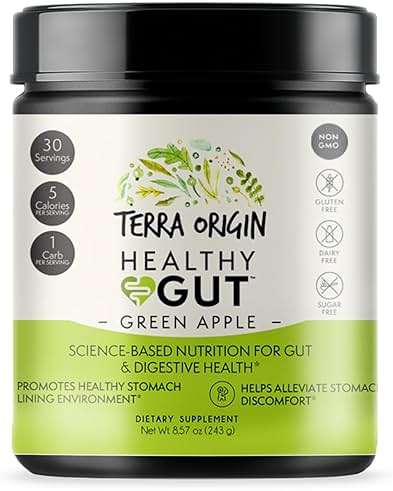 Healthy Gut Green Apple | 30-Servings with L-Glutamine, Zinc, Glucosamine, Slippery Elm Bark, Marshmallow Root and More! - Image 8