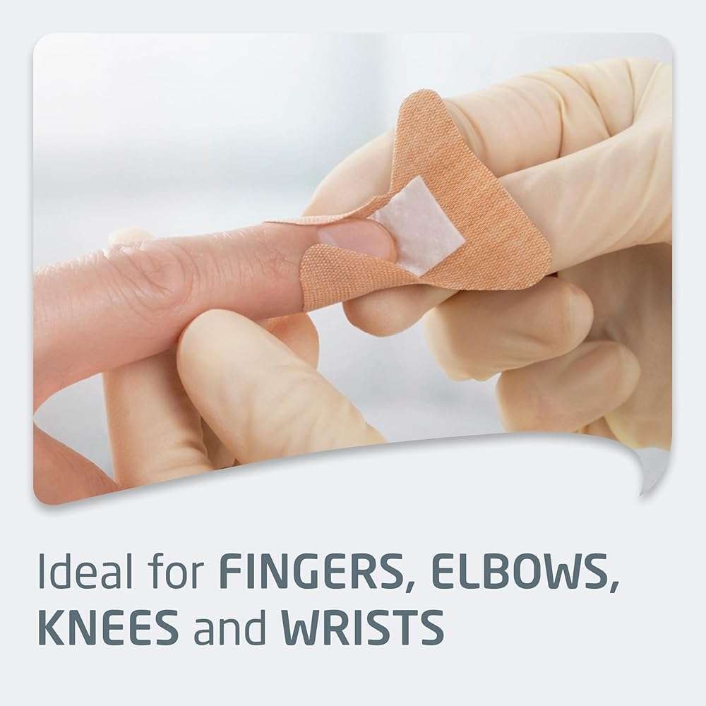 Leukoplast Knuckle Bandages - Non-Sterile Wound Dressing Strips - Flexible and Skin-Friendly First Aid Plasters - Designed for Knuckles and Joints - 1 1/2" x 3", Box of 100 - Image 3