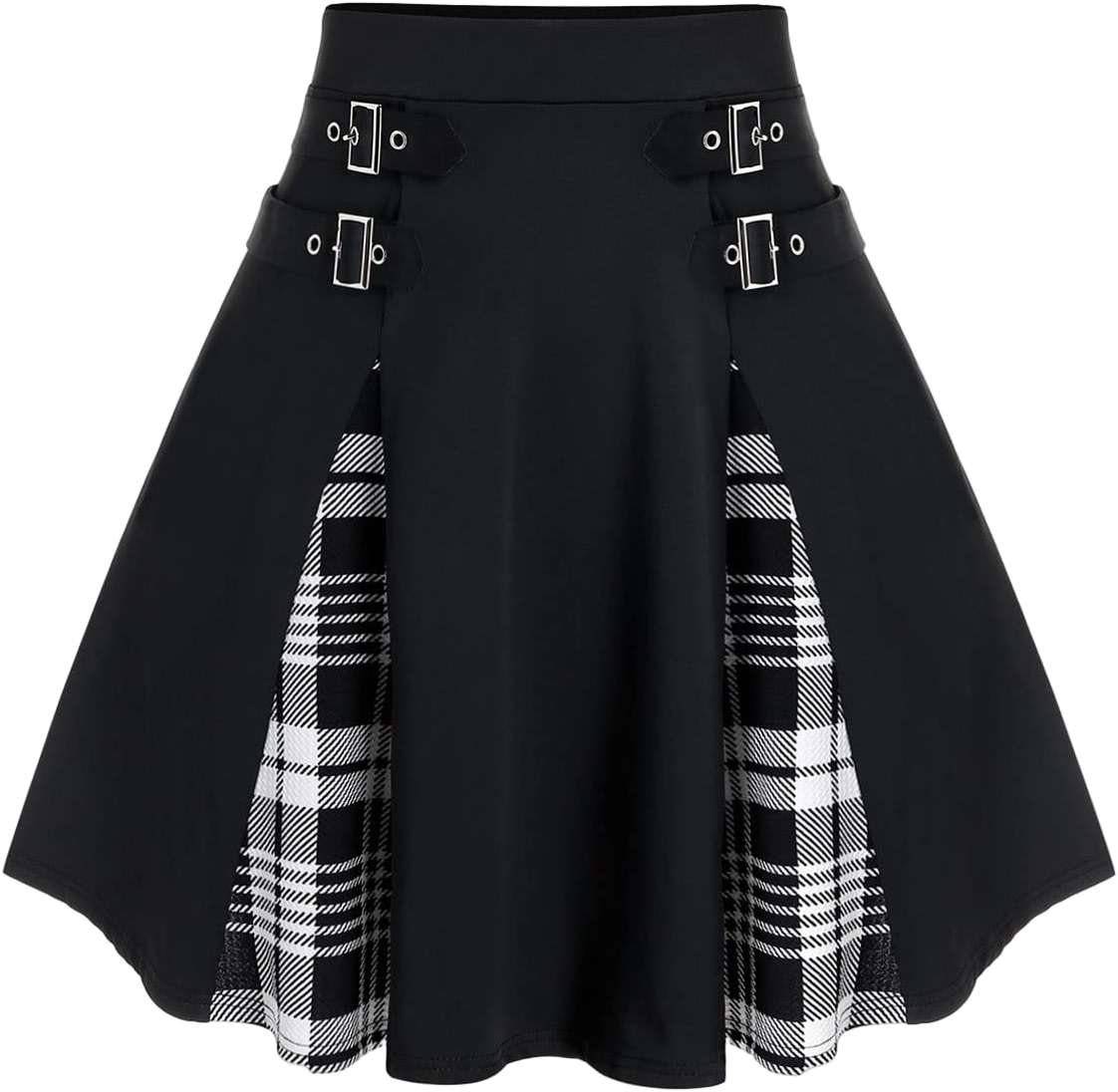 ROSE GAL Women's Plus Size Gothic Mini Skirt High Waisted Short A-Line School Uniform Skirt - Image 1