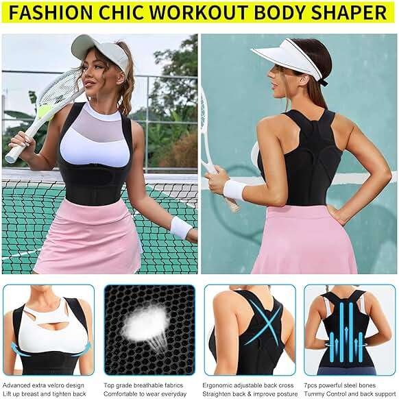URSEXYLY Back Brace For Women Waist Trainer Vest Back Straightener Adjustable Posture Corrector Spinal Neck Shoulder Support - Image 4