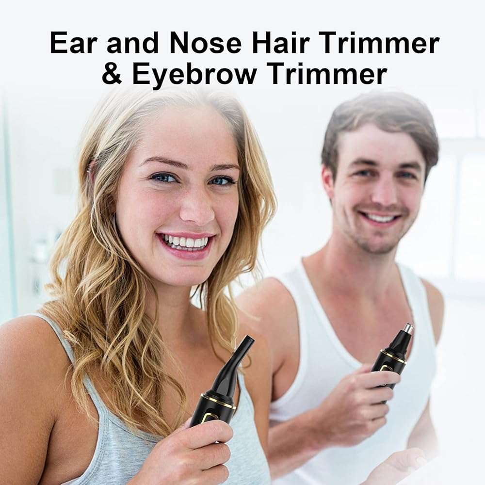 XOOMRSCP Nose Hair Trimmers for Men，Rechargeable Hair Trimmer 2 in 1 Painless Multifunctional Ear and Nose Hair Trimmer with IPX7 Waterproof Dual Edge Blades (Black) - Image 7