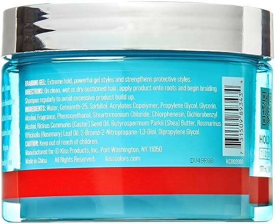 KISS COLORS & CARE Braid Gel Extreme Hold, 6 oz -Nourishing, Adds Shine, Moisture Boosting, Long Lasting Hold, For All Hair Types, Style and Stregthen, For Protective Styles - Image 9