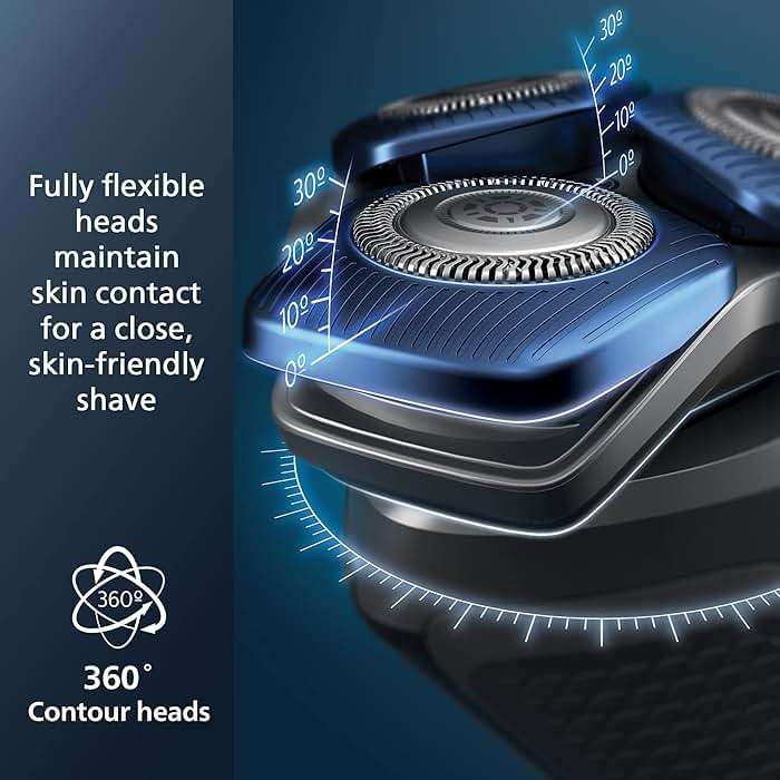 Philips Norelco Shaver 7800, Rechargeable Wet & Dry Electric Shaver with SenseIQ Technology, Quick Clean Pod, Charging Stand, Travel Case and Pop-up Trimmer, S7885/85 - Image 3