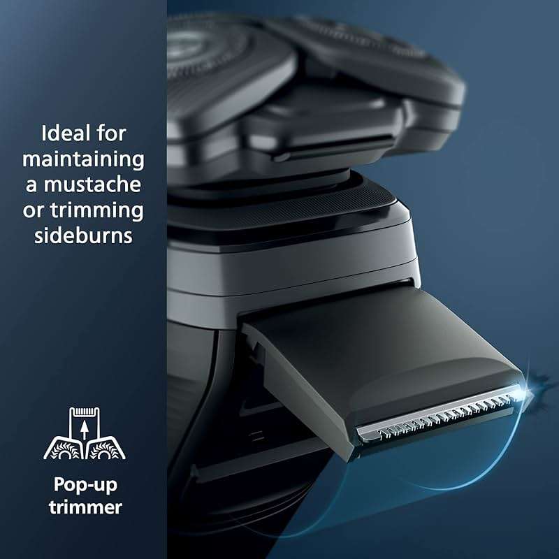 Philips Norelco Shaver 7800, Rechargeable Wet & Dry Electric Shaver with SenseIQ Technology, Quick Clean Pod, Charging Stand, Travel Case and Pop-up Trimmer, S7885/85 - Image 5