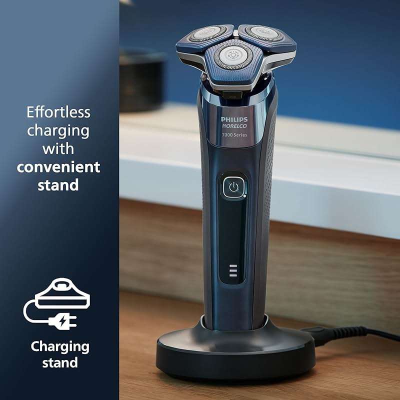 Philips Norelco Shaver 7800, Rechargeable Wet & Dry Electric Shaver with SenseIQ Technology, Quick Clean Pod, Charging Stand, Travel Case and Pop-up Trimmer, S7885/85 - Image 6