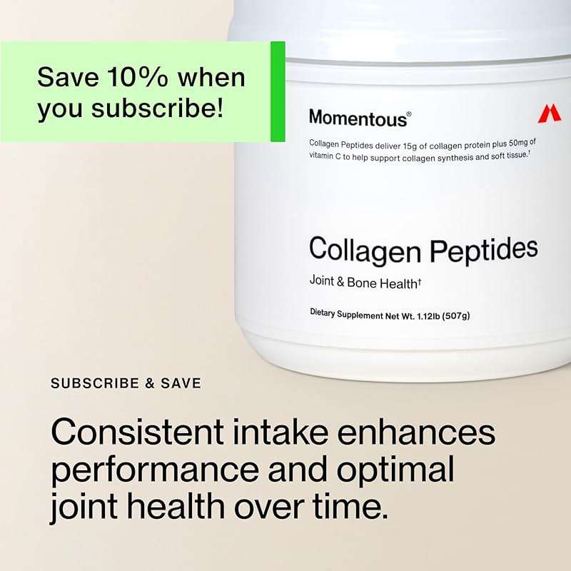 Momentous Grass-Fed Collagen Peptides Powder - Collagen Protein Powder with Fortigel & Vitamin C for Hair, Skin, Nails, & Joint Health Support - NSF Certified for Sport - Packaging May Vary - Image 10