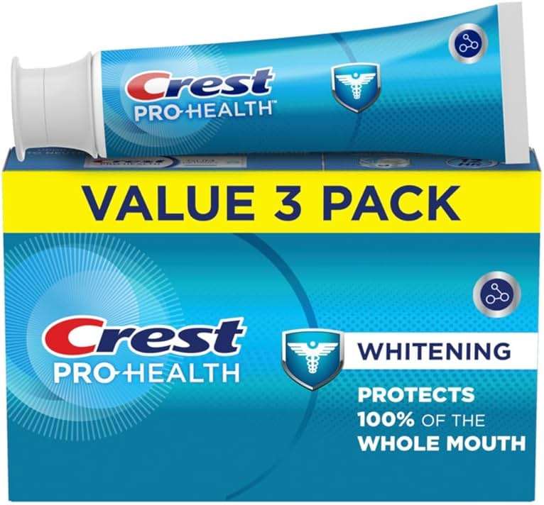 Crest Base Pro-Health Whitening Toothpaste (4.3oz) Triple Pack, Teeth Whitening - Image 1