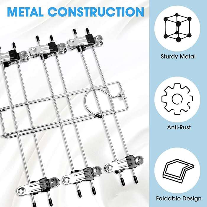 3 Pack Closet Organizers and Storage,6 Tiers Skirt Pants Hangers with Clips Space Saving for Home Organization and Storage,College Dorm Room Essentials for Girls Guys,Wardrobe Clothes Organizer - Image 7