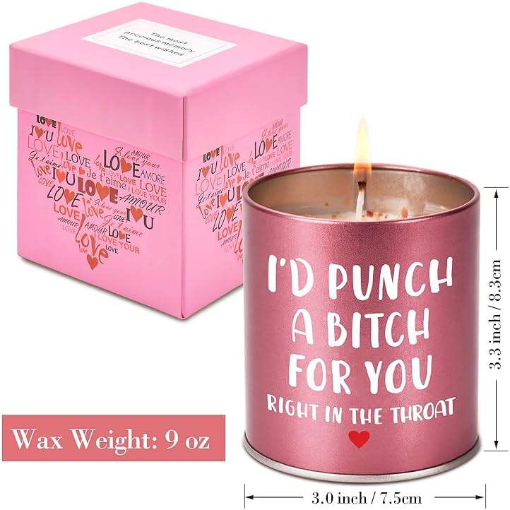 Christmas Birthday Gifts for Women Scented Candle, Valentines Day Gifts for Girlfriend Her, Mothers Day Gift for Mom Wife Sister Friendship White Elephant Stocking Stuffers Presents Funny Ideas Gift - Image 2